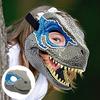 Dinosaur Face Cushion Moving Chin Tyrannosaurus Rex Head Cover Spooky Halloween Decoration for Cosplay Parties