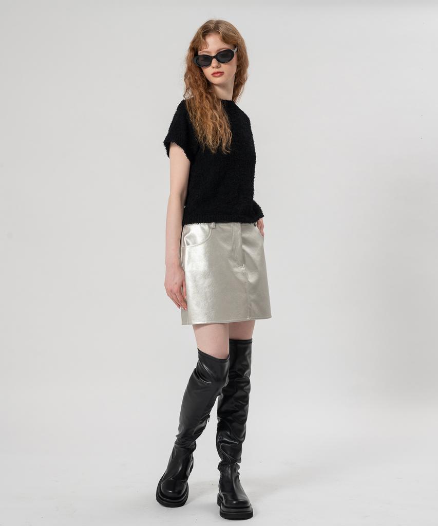 UNUSUALNORMAL Symbol Knit Top_Black