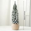 Набор из 4 шт. Искусственная мини-рождественская елка, Рождественская елка в горшке с основанием из пеньковой веревки, Подходит для украшения домашнего рабочего стола на Рождество