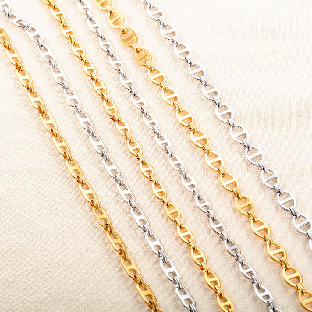 Cute Shape Stainless Steel Bracelet Link Hand Chain for Women Mens Hiphop Rock Punk Boy Wristband Anklet Bangle Metal Jewelry