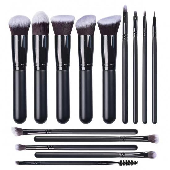 Super Large Hot-Selling 14-Piece Long Handle Makeup Brush Set Blush Brush Eyeshadow Brush Loose Powder Brush Foundation Brush Complete Set