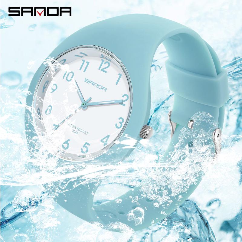Женские цифровые часы Sanda Dopamine Jelly - Модные, Водонепроницаемые, Кварцевые, Изысканный дизайн