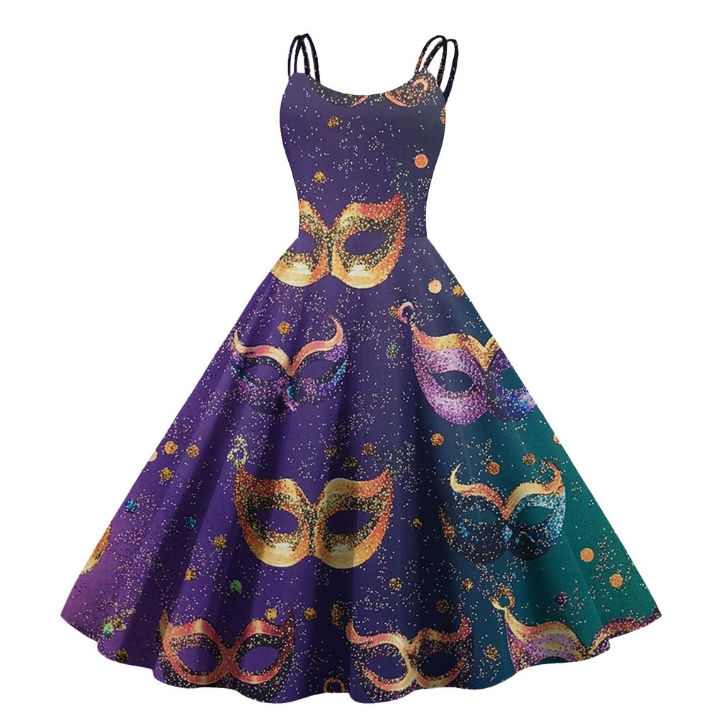 Женское сексуальное платье с принтом на Хэллоуин, с открытыми плечами, в стиле панк, винтаж