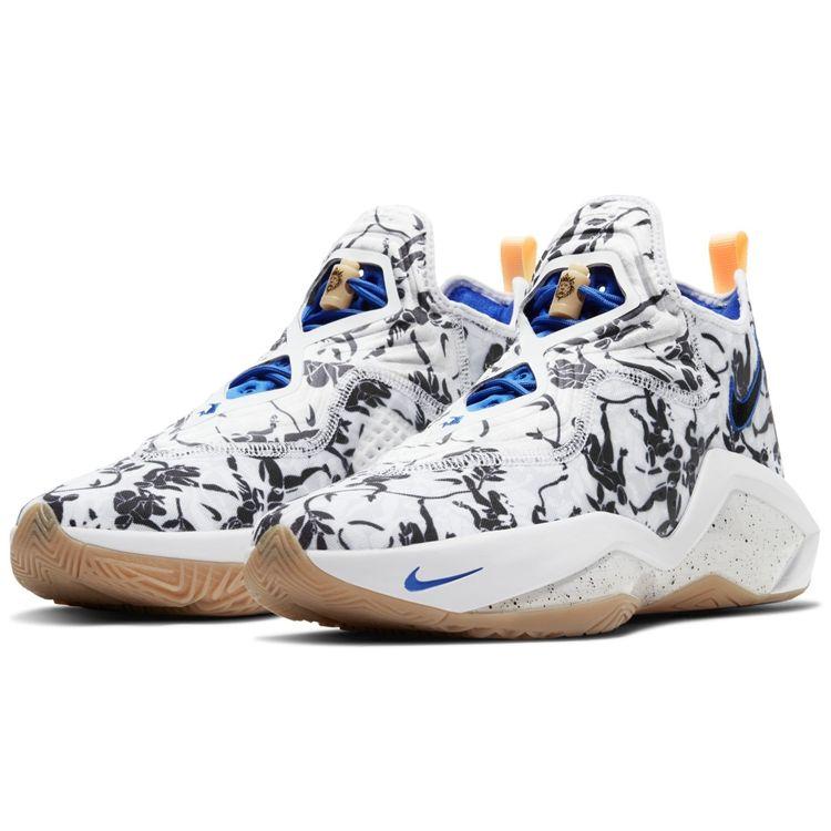 Nike LeBron Soldier 14 Sisterhood мужские кроссовки белые черные Hyper-Royal CK6024-004