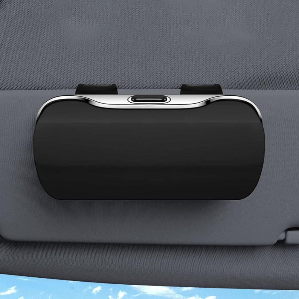 Stable Car Glasses Box Press Switch Eyeglass Case Universal Car Sunglasses Holder Sun Visor