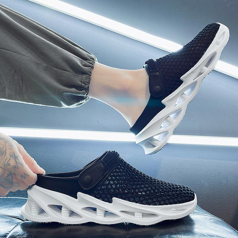 Летние мужские сандалии сетчатая повседневная обувь пляжные тапочки для мужчин кроссовки сабо мужские дышащие сандалии Zapatos Hombre размер 44