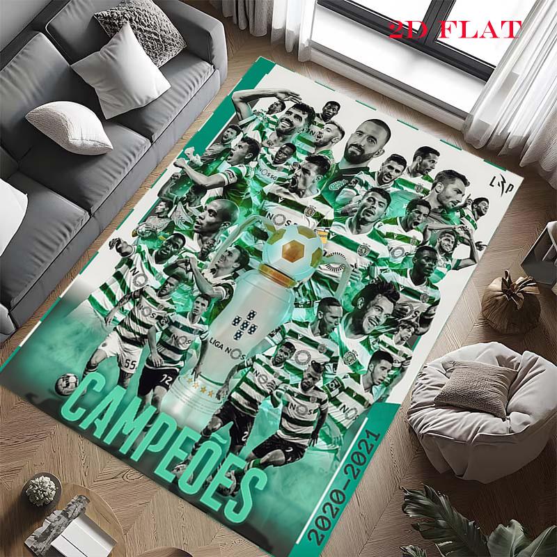 Ковер Sporting CP для гостиной, спальни, дома, украшение дивана, нескользящий коврик для игр детей