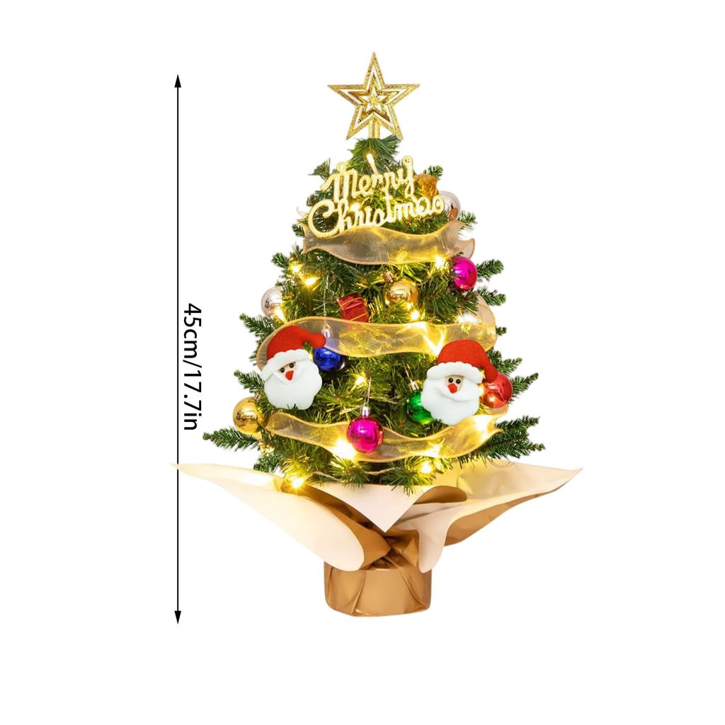 Christmas Tree Set Christmas Decor With Lights Desktop Mini Christmas Tree Ornaments New Party Decoration Gift Navidad