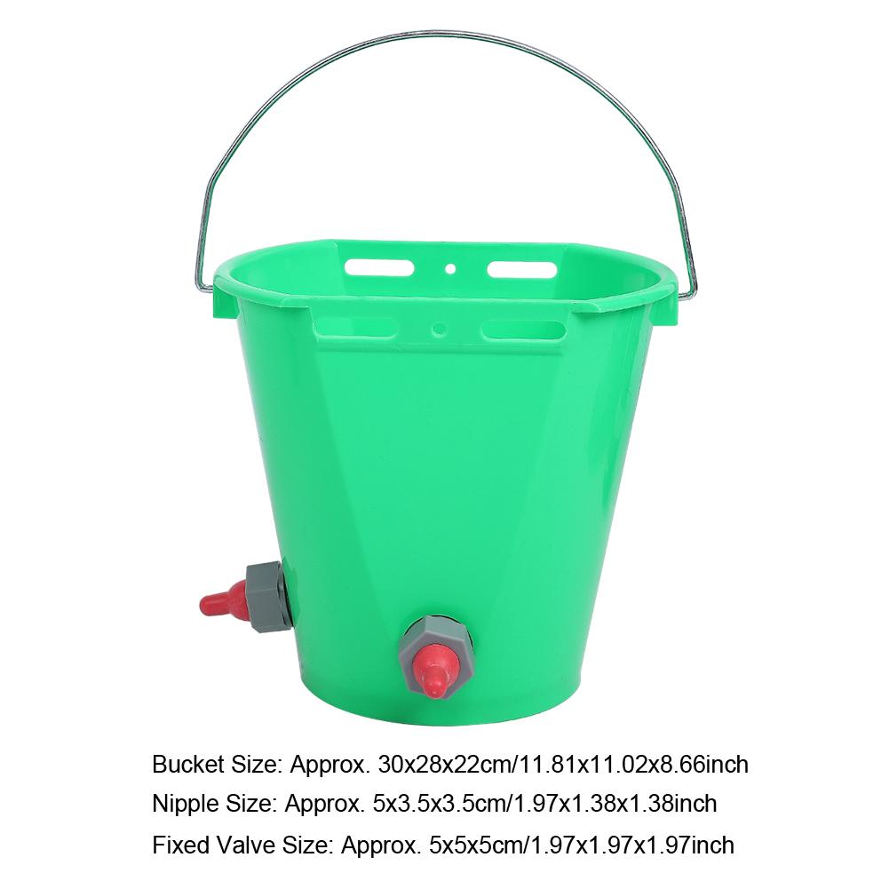 HL MP69 Plastic Multiple Nipples 8L High Capacity Lamb Milk Feed Bucket for Cattle Sheep Livestock(Single Nipple )