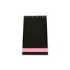 Tear-Off Pages Spiral Notepad Colored Stripe Writing Pad Portable Black Cover  Note Taking