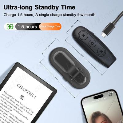 Пульт дистанционного управления Перелистыватель страниц Кликер для Kindle Paperwhite Oasis Kindle Kids E-Reader Контроллер Затвор камеры для TikTok