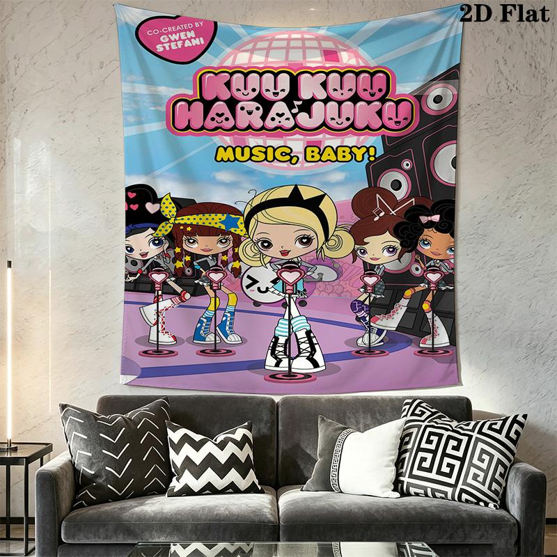 Cute & Cool Girl Squad Pattern Home Decor Tapestry, Wall Hanging, Decorative RV Wall Cloth.ZGT0914278