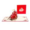 3D pop-up открытка на День Благодарения с парусником: Уникальное поздравление с днем рождения с пожеланием попутного ветра