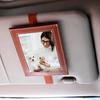Car Sun Visor Photo Frame 4x6 Faux Leather Picture Holder for Car Displays Your Photographs Both Vertically And Horizontally Car Inter Accessories