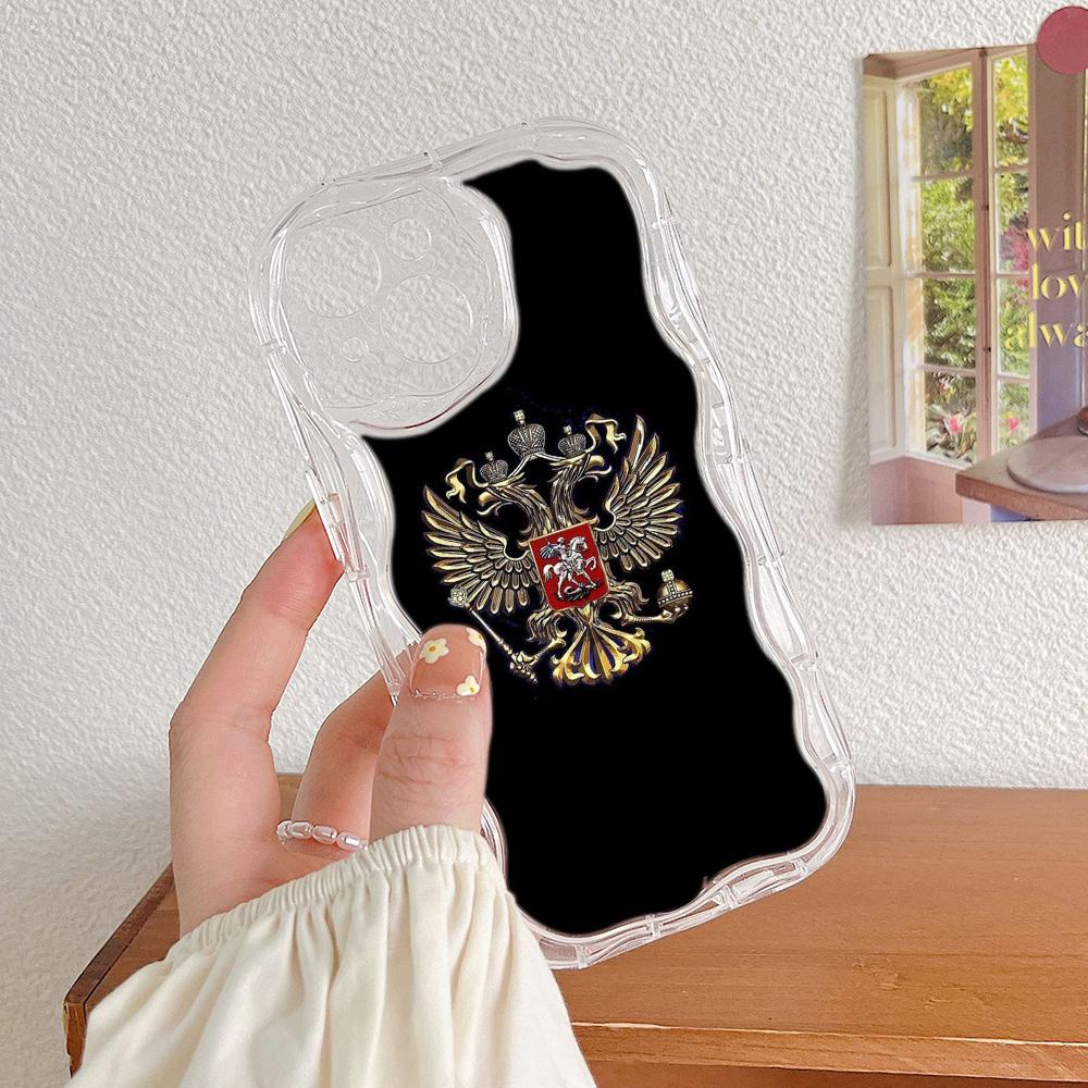 Ae96 Эмблема России дизайн флага искусство Защитные чехлы для телефонов для Samsung S23 S24 Ultra A55 A14 A25 Infinix Hot 40 Pro Tecno Spark 20C Wave Задняя крышка из ТПУ