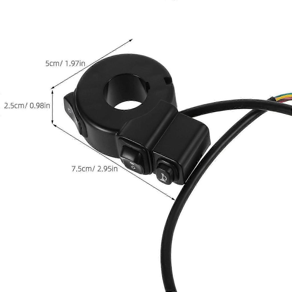 3-in-1 Motorcycle Handlebar Switch, Headlight Turn Signal Horn Combination, Compatible with 22mm Handlebars for Scooters, ATVs, E-Bikes
