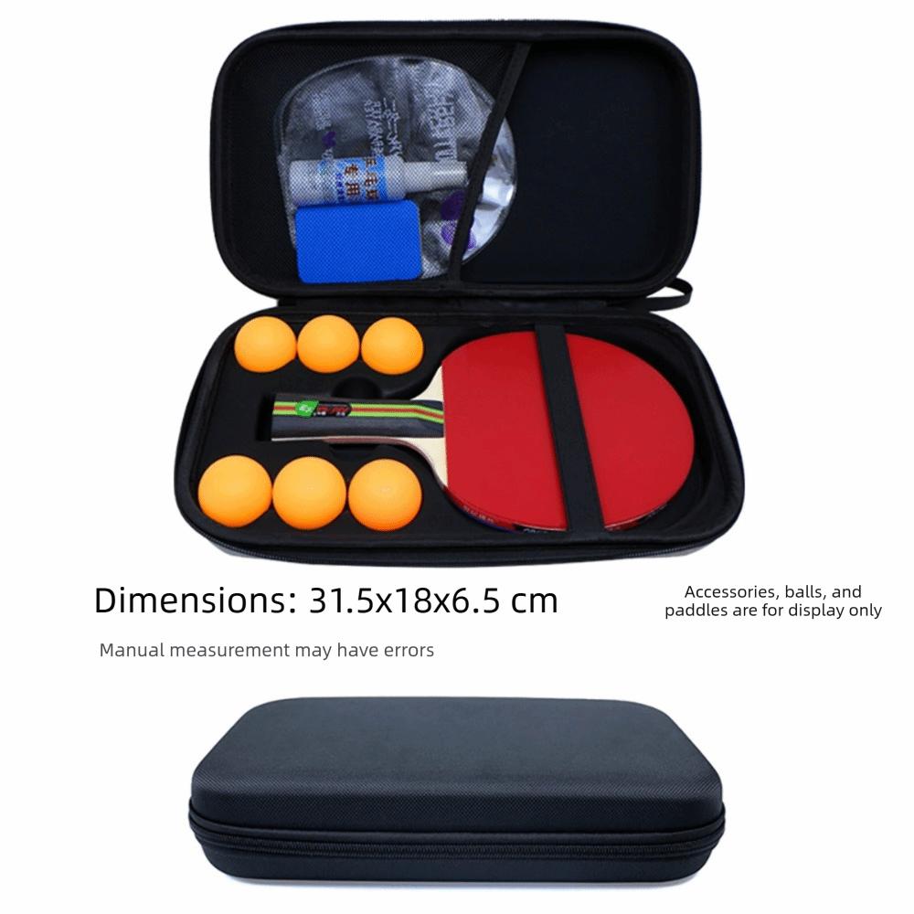 EVA Ping Pong Paddle Case Black Grey Hard Shell Storage Bag Ping Pong Paddle