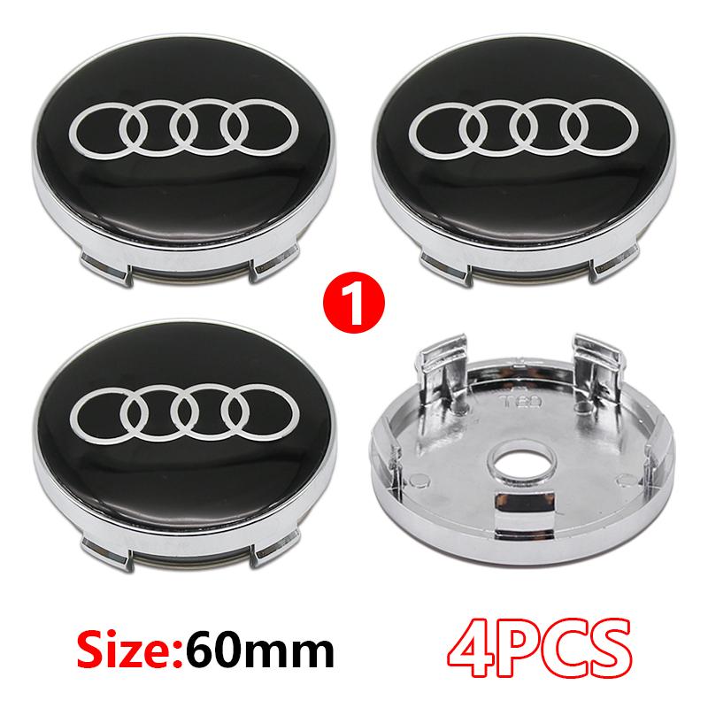 4Pcs 56mm Wheel Rim Hubcap Identity Overlay For Audi RS B8 B9 S A3 8V A4A6 C7 C6 A5 Q3 Q5 Q7 A1 Motorsport Tuning Accessory