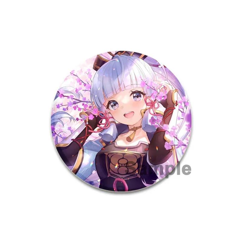 Значок Genshin Impact 32/44/58 мм, милые броши для косплея Камидзато Аяка, креативные изысканные эмалевые булавки для одежды, рюкзака, ювелирных изделий, аксессуаров