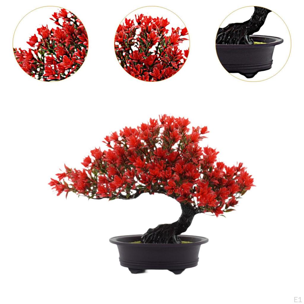 Artificial Bonsai Tree As Decorative Piece, Realistic Faux Plant for Windowsill And Office