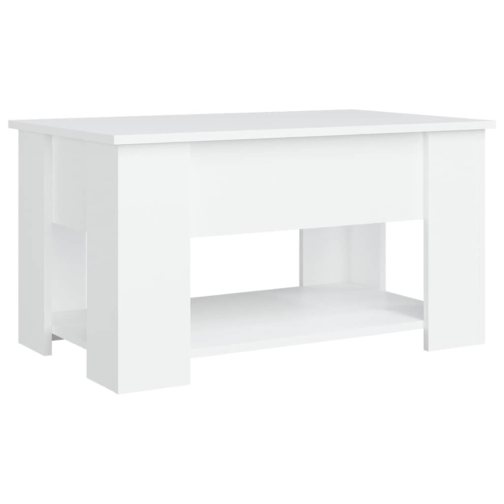 Vidaxl Stolik Kawowy, Biały, 79X49X41 Cm, Materiał Drewnopochodny
