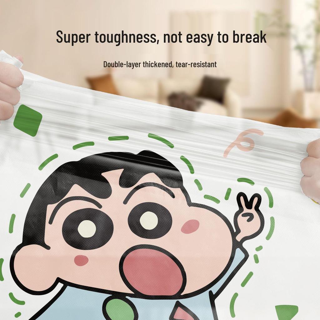 Сверхплотные кухонные мусорные мешки на завязках Shin-chan - Большие, прочные и с ручками