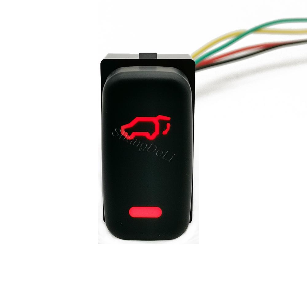 1Pc Car LED Horn View Garage Power Switch Button with Wire For Mitsubishi Outlander Pajero V73 V93 V97 Lancer EX Accessories