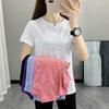 Женская летняя футболка Yoga Slim Solid Color Outdoor Sports из жаккарда Quick Dry с круглым вырезом