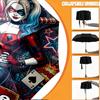 Custom Name Personalized Harley Quinn Print Umbrella, Auto Open Close, 8‑Rib Sturdy Frame, Commute Camping Hiking Use, Birthday Gift