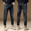 Мужские эластичные джинсы, мужские повседневные облегающие леггинсы Four Seasons, повседневные мужские брюки