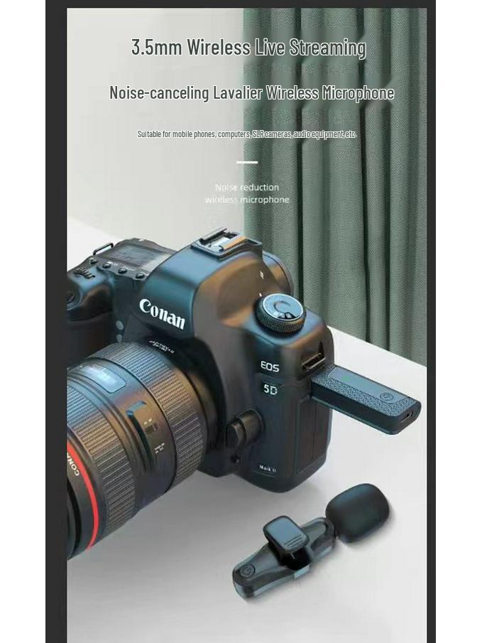K35Pro Двойной беспроводной петличный микрофон для прямых трансляций и записи с шумоподавлением.