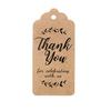 100pcs Cards Wedding Party Luggage Handmade Thank you Hanging Label Jute Twine Kraft Gift Tags