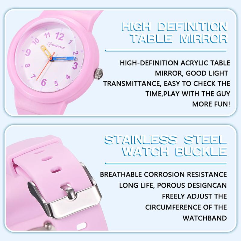CA03 3-12 Year Old Children's Watch Fashion Simple Sports Comfortable Waterproof High Boys Girls Quality Quartz Watches