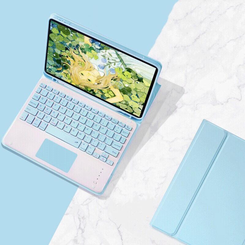 Чехол с беспроводной Bluetooth-клавиатурой для iPad Pro 11 Air4 10,9 дюйма, съемный встроенный пенал, подставка, чехол для клавиатуры Folio