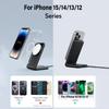 Магнитное беспроводное зарядное устройство для док-станции MagSafe Dock Stand 15 Вт Быстрая зарядка для iPhone 15 14 13 12 Pro Max Mini Plus для Samsung S24 S23