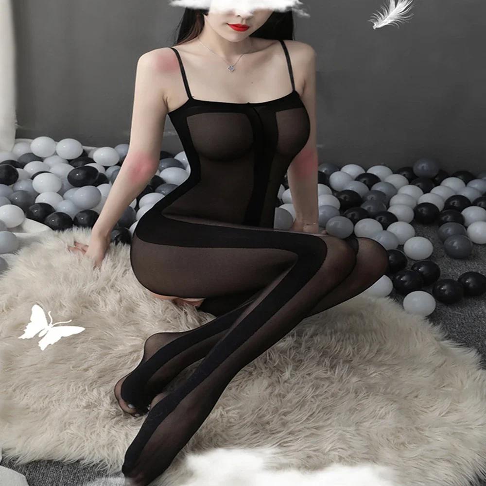 Эротическое сексуальное женское белье, черное кружево, прозрачная пижама, эротический экзотический костюм, костюм для косплея, эротическое белье, сексуальные чулки