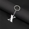 Punk DIY A-Z Letters Keychain Women Metal Initial Pendant Key Chain Ring for Men Trend 26 Alphabet Keyring Bag Accessories