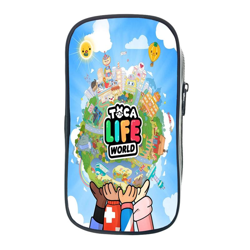 Toca Life World Пенал Подарок Детям Мальчикам Студентам Пенал Для Хранения Ручки Сумка Школьные Принадлежности Коробка Канцелярских Принадлежностей