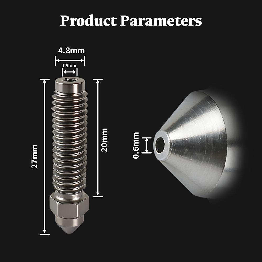 New For Elegoo Centauri Carbon Brass Bimetallic Nozzle 0.2/0.4/0.6/0.8mm Hotend Nozzles For Centauri Carbon 2 Replacement Parts