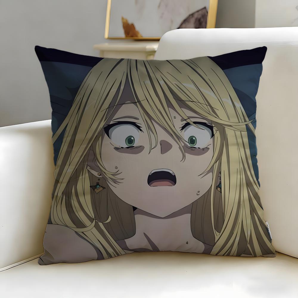 anime Engage Kiss Cushion Cover Soft EasyWash Pillow Case Versatile for Couch Bed Travel and Office