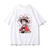 One Piece Print Tshirt Luffy Solon Casual and Comfortable Cotton Parentchild Outfit