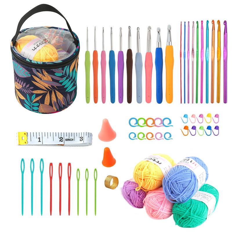 Crochet Kniting Bag Handmade DIY Set Doll Material Yarn Ball Weaving Craft