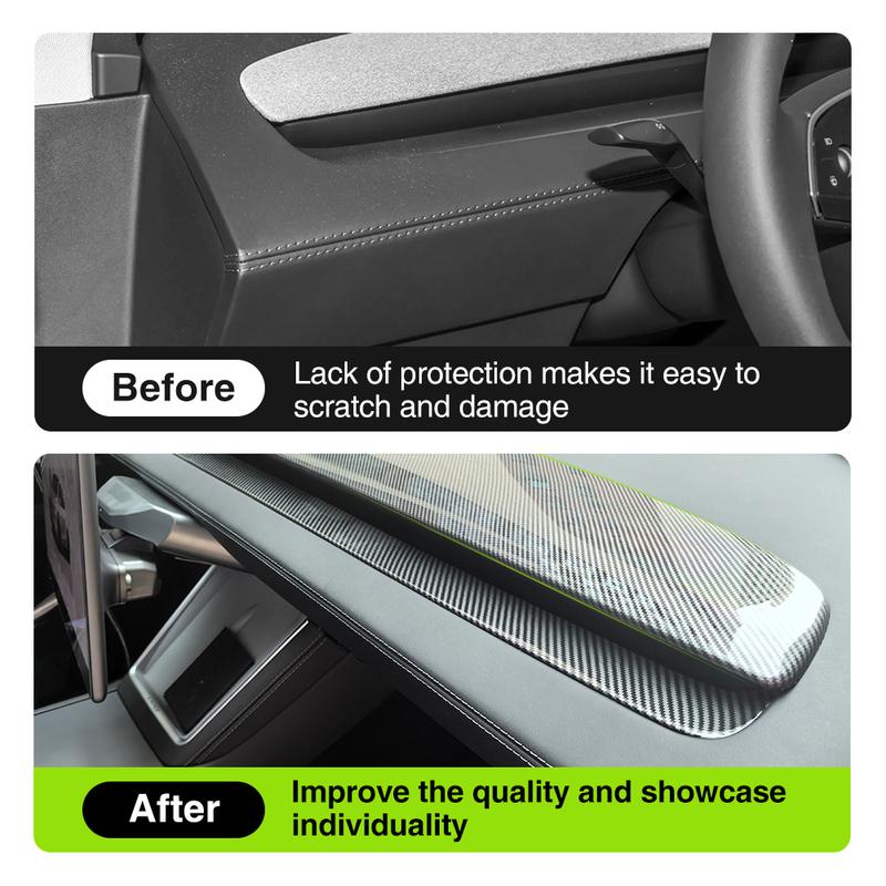 Dashboard Cover For Tesla Model Y Juniper Model Y L 2025 Model 3 Highland ABS Dash Board Panel Wrap Protector Car Interior Parts