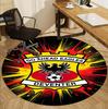 Go Ahead Eagles Pattern Round Rug, Indoor/Outdoor Mat, for Picnic, Gameroom, Bedroom, Office, Living Room, Home Decor Carpet, Birthday Gift