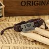 Унисекс I LOVE JESUS Браслет-манжета из искусственной кожи с плетеным шнурком из конопли, регулируемый