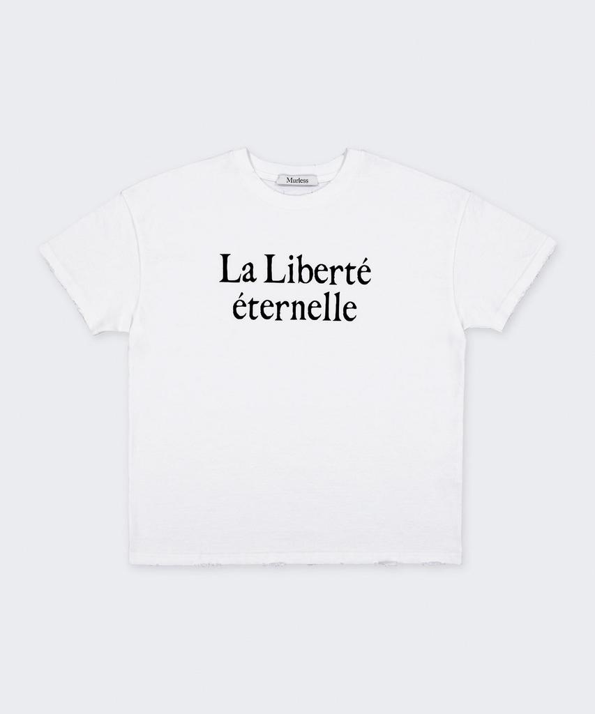 Meoleseu La Liberte Потертая укороченная футболка_Кремовый