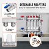 4-Branch Radiant Heat Manifold 1/2" PEX Tubing Floor Heating Manifold Set