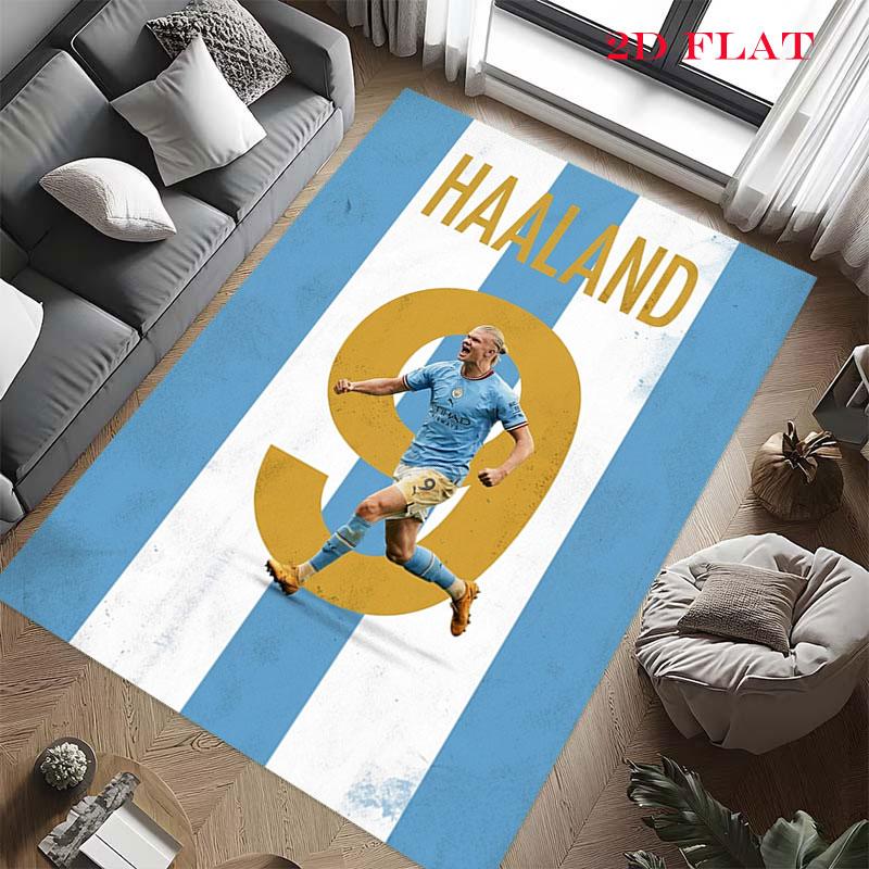 Haaland player Carpet Rug for Living Room Bedroom Home Sofa Decoration,Kids play Nonslip Floor Mat