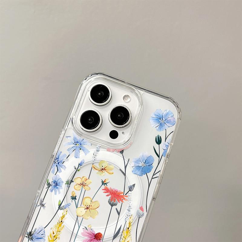 Магнитный чехол в стиле Бохо с цветочным букетом для Samsung Galaxy S26 S25 Edge S24 S23 Ultra Plus FE A57 A56 A55 A54 A36 A35 A17 A16