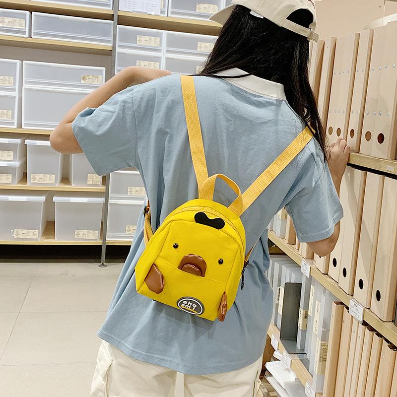 2024 новый холщовый рюкзак Douyin тот же родитель-ребенок милый маленький желтый утенок мультяшный рюкзак